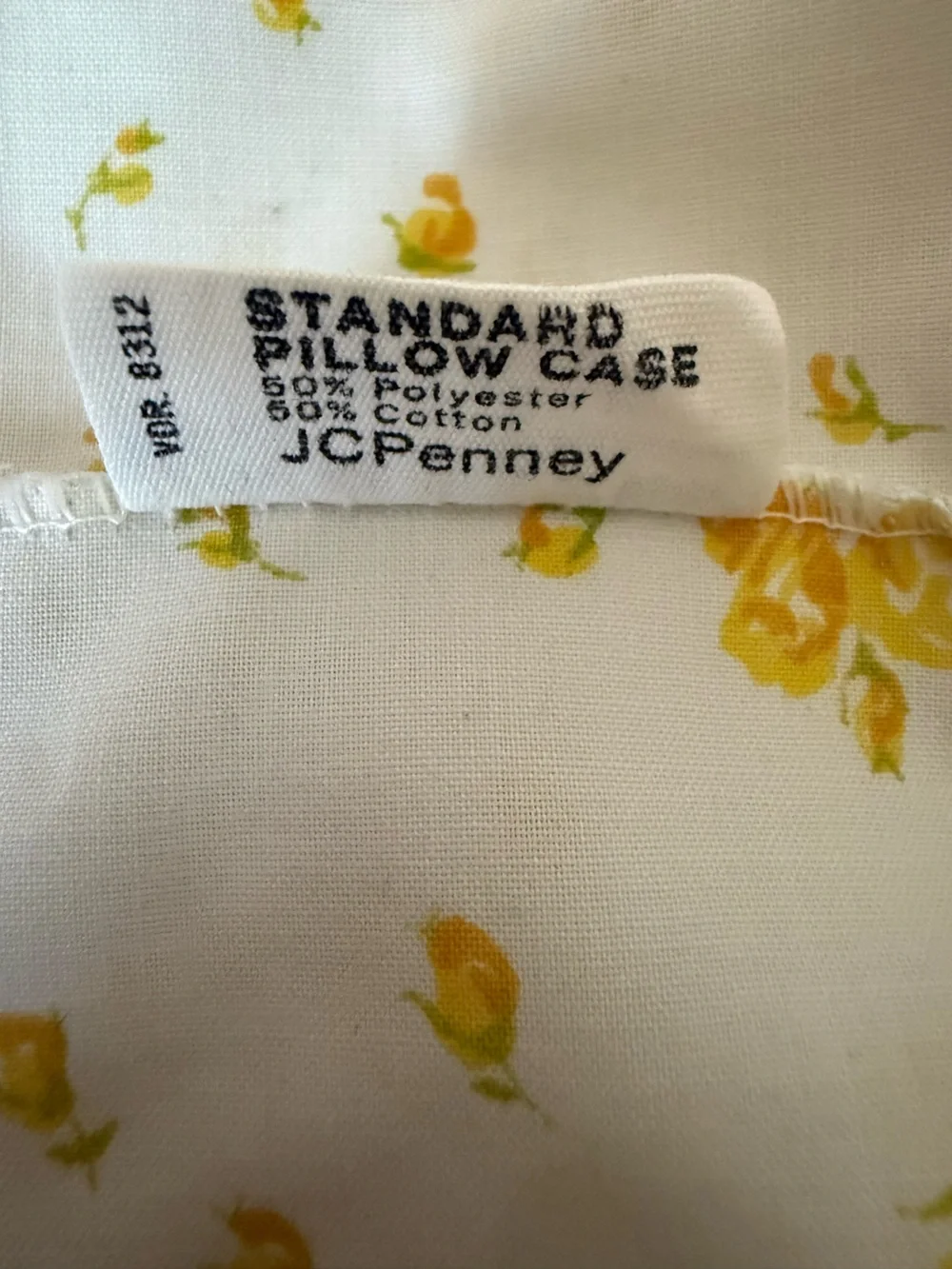 Vintage Percale Yellow and White Floral Pillowcase